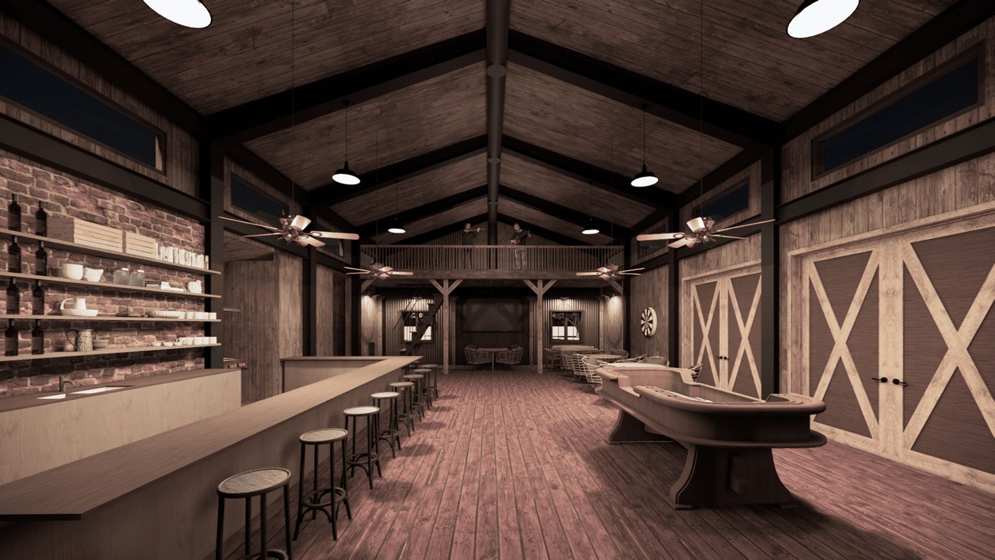Big Daddy’s Saloon · New Ulm, Texas · Design visualization